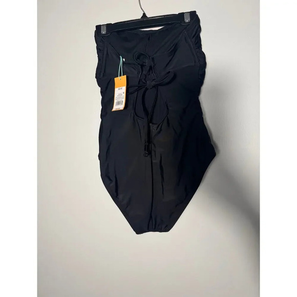 Kano Sol black Twist-Front Bandeau Classic 1 piece swimsuit with tummy control S - Picture 8 of 10